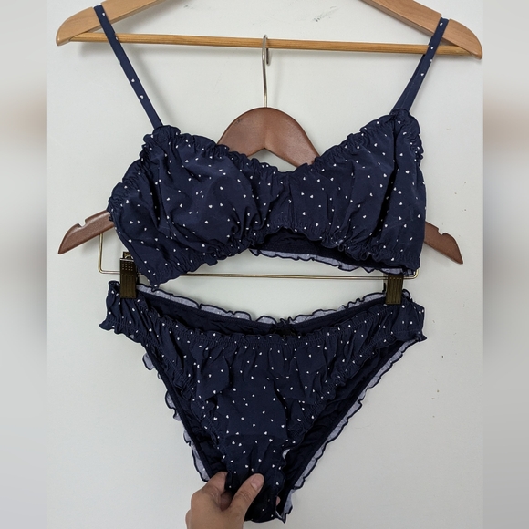 & Other Stories Navy Swimwear Set - Picture 1 of 8